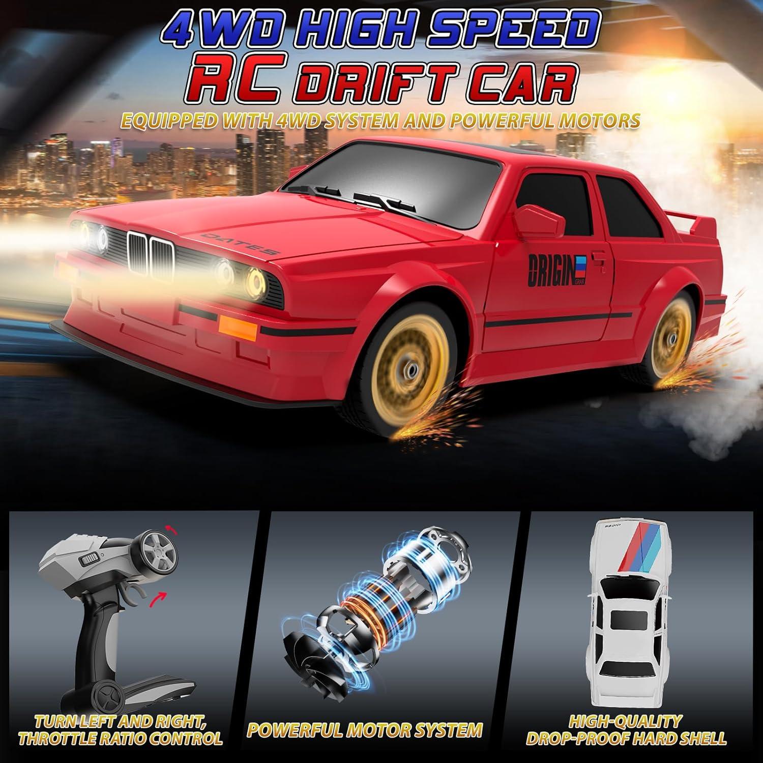 Coche RC Drift 1:16 Ruxrcni 30KM/H 4WD con 2 Baterías