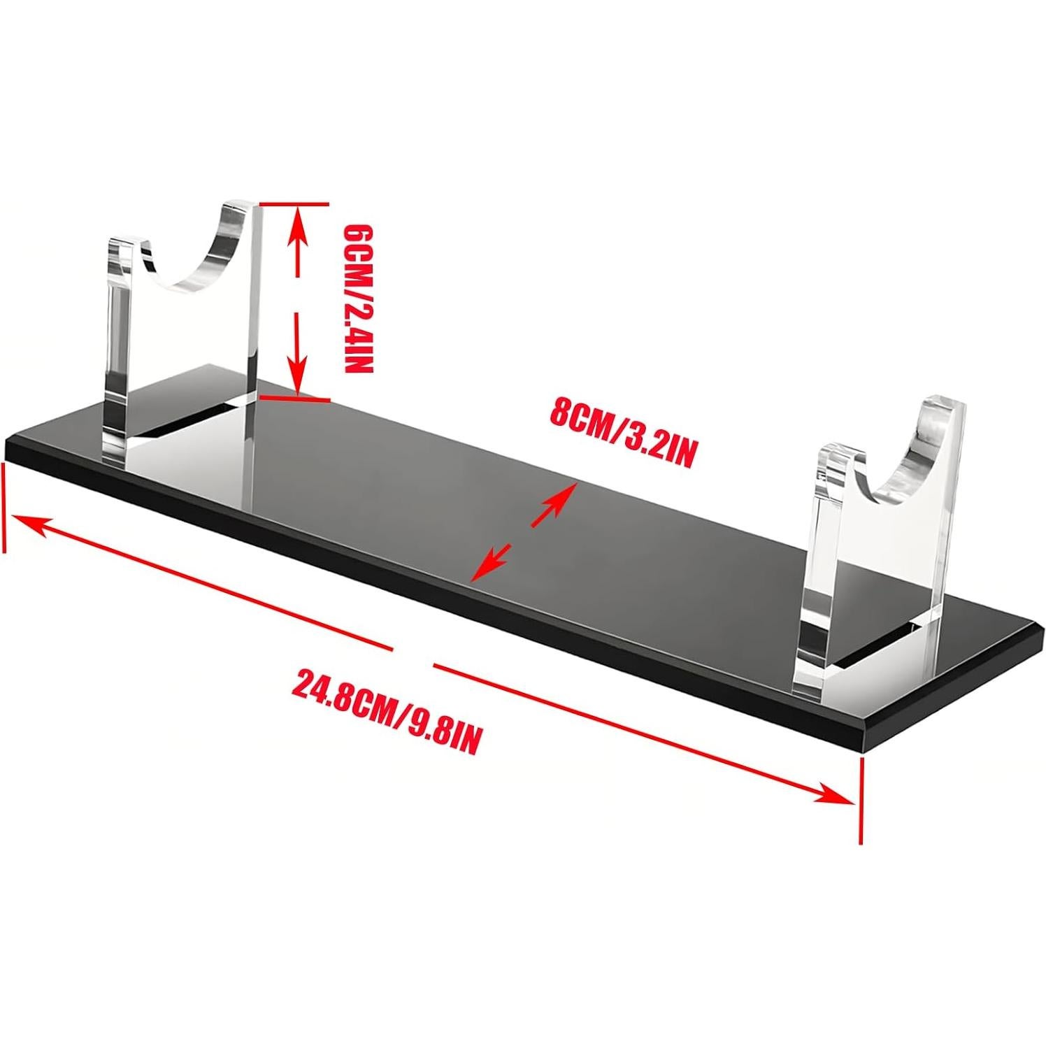 Soporte de espada WANLIAN acrílico negro 20x6x1 cm