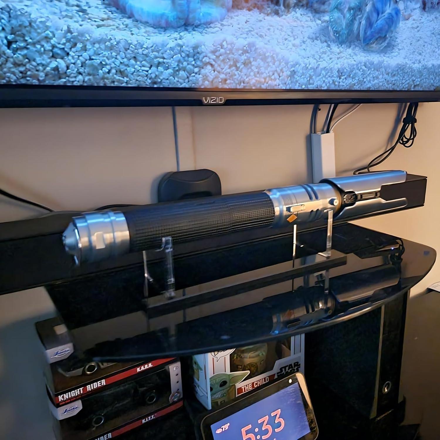 Soporte de espada WANLIAN acrílico negro 20x6x1 cm