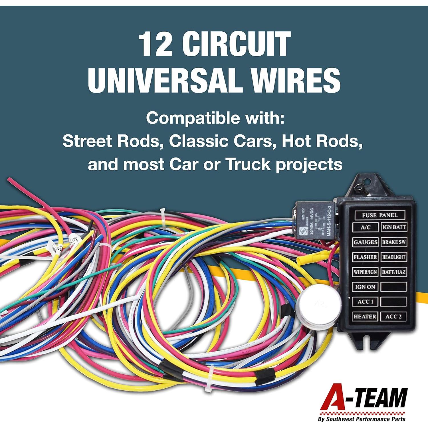 Arnés de Cableado Universal A-Team 12 Circuitos XL 1,47 kg