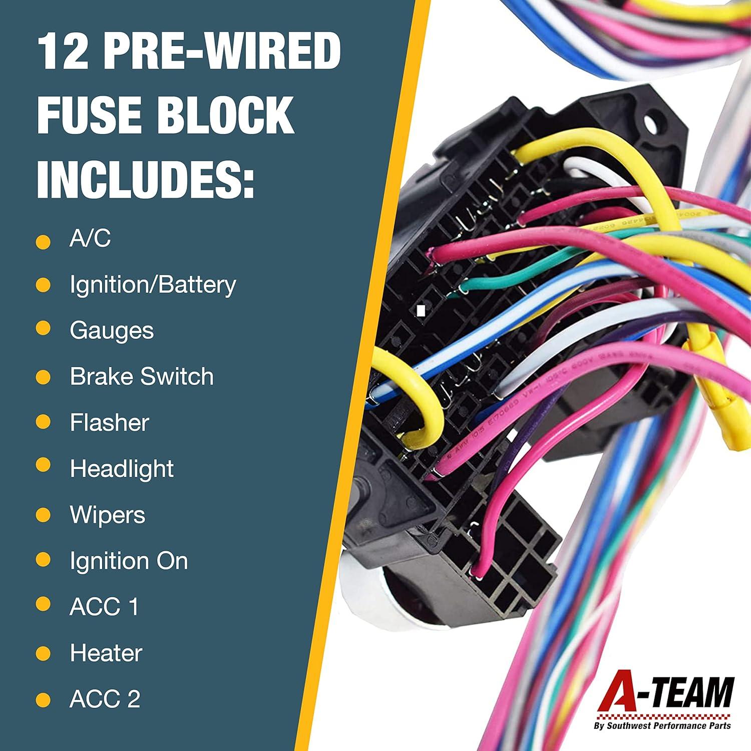 Arnés de Cableado Universal A-Team 12 Circuitos XL 1,47 kg