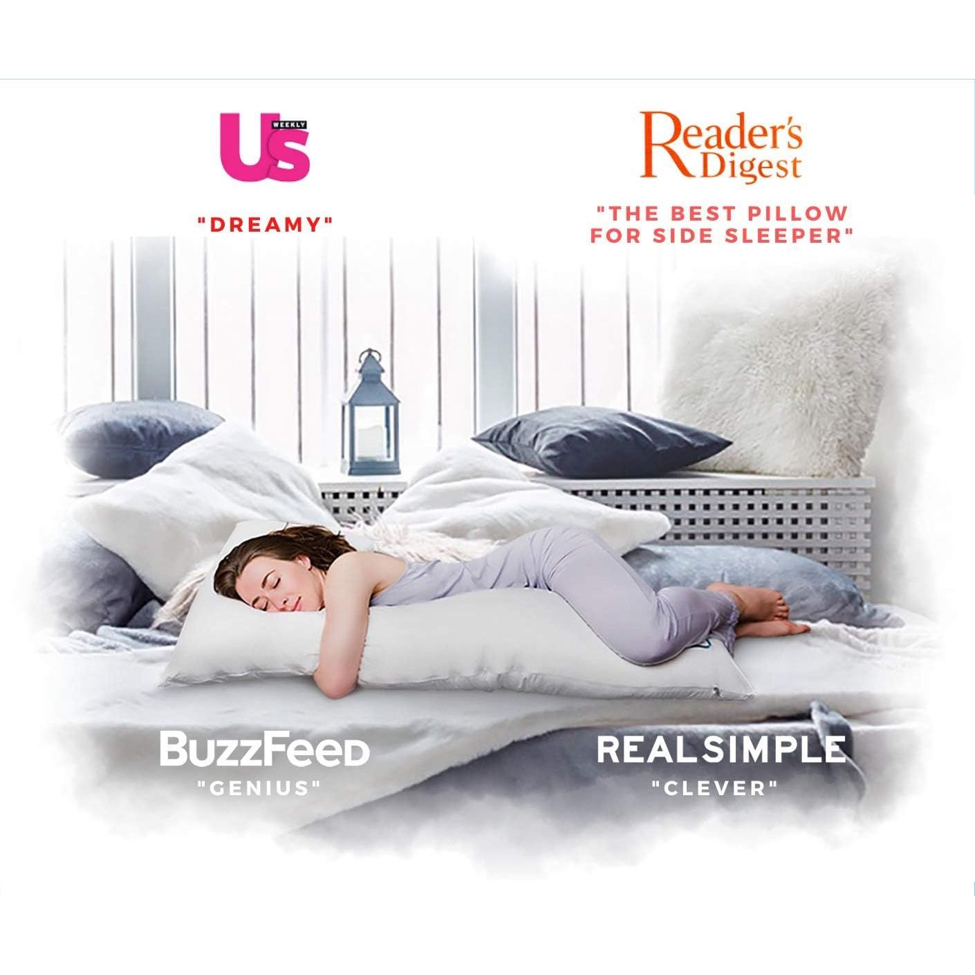 Almohada Larga La snuggL para Embarazo y Dormir de Lado - Gris