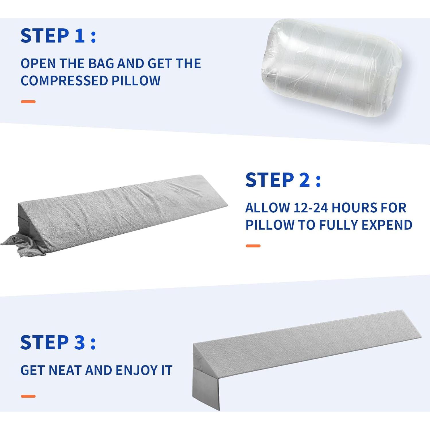 Cojín en Cuña Krightlink para Cabecero Individual 101.6x15.2cm