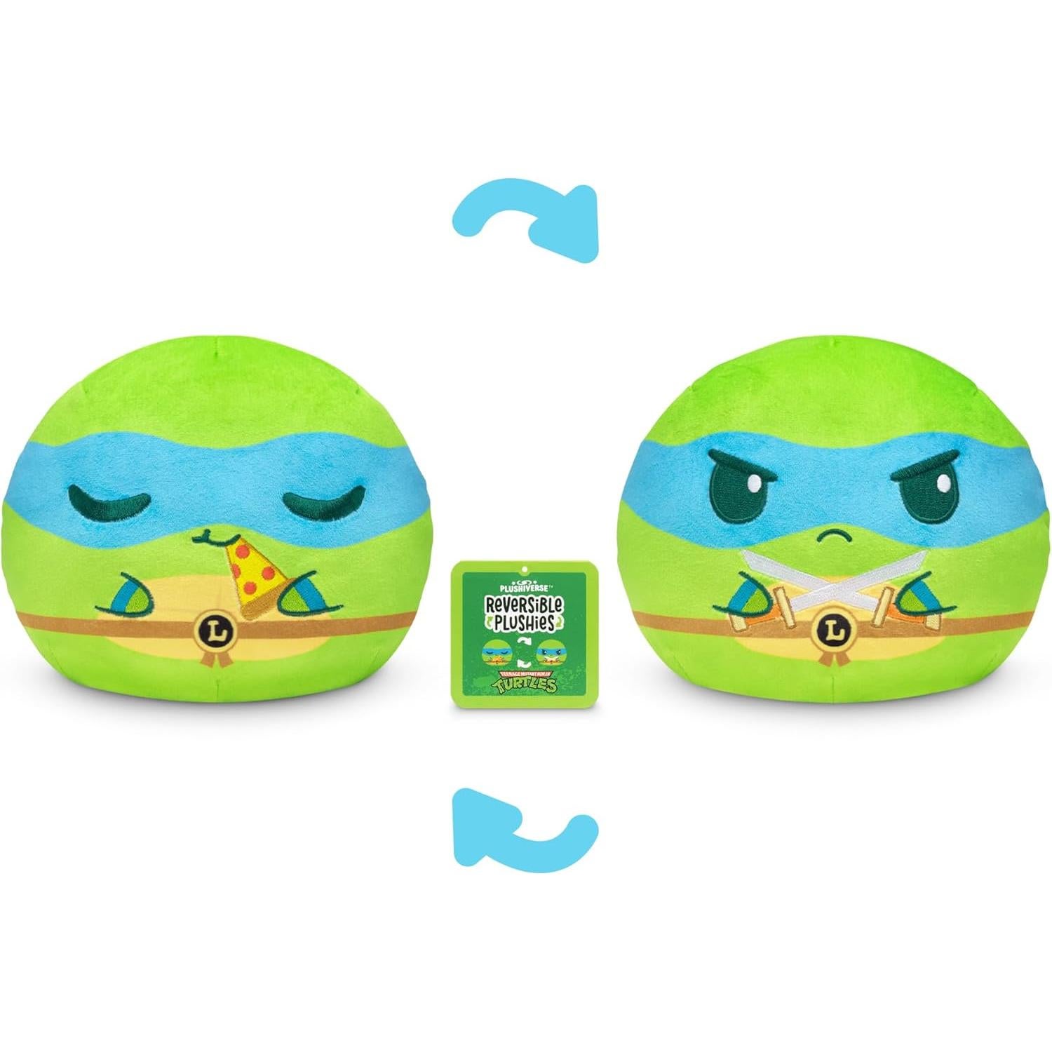 Peluche Reversible TeeTurtle Tortugas Ninja Leonardo 15 cm