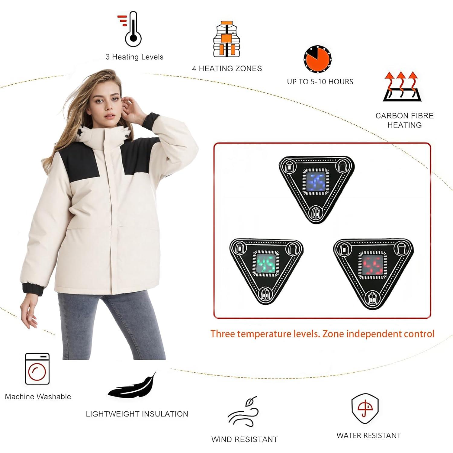 Chaqueta Calentada para Mujeres Goodiss GD-P32+ 4 Zonas Calor