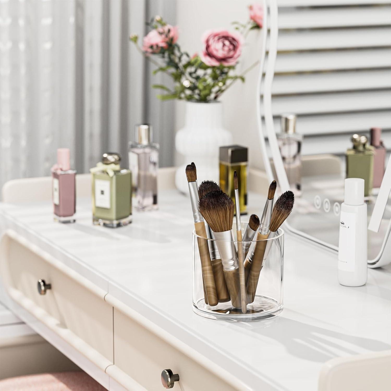 Soporte para Lápices Redondo MaxGear 2 Pack Acrílico Transparente