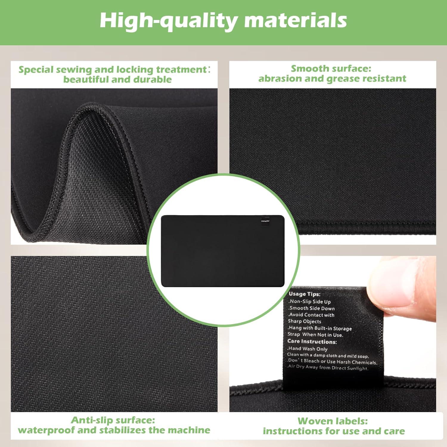 Sliding Pad for Ninja NC301/NC299/NC300/ Creami Ice Cream Maker,Quickly Slide Ice Cream Maker on Table,with Hanging Strap & Silicone Tie,Accessories for Ninja Swirl Creami Maker