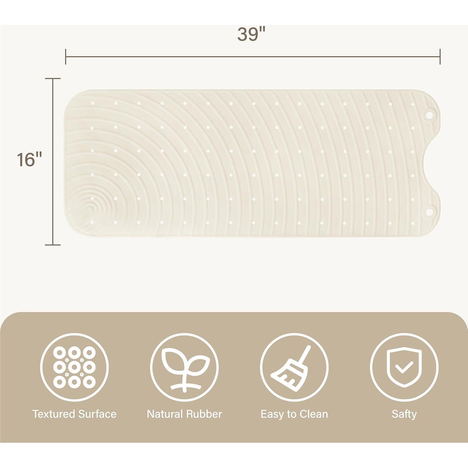 Alfombrilla de Baño Antideslizante SelfSuite 99x41 cm Goma