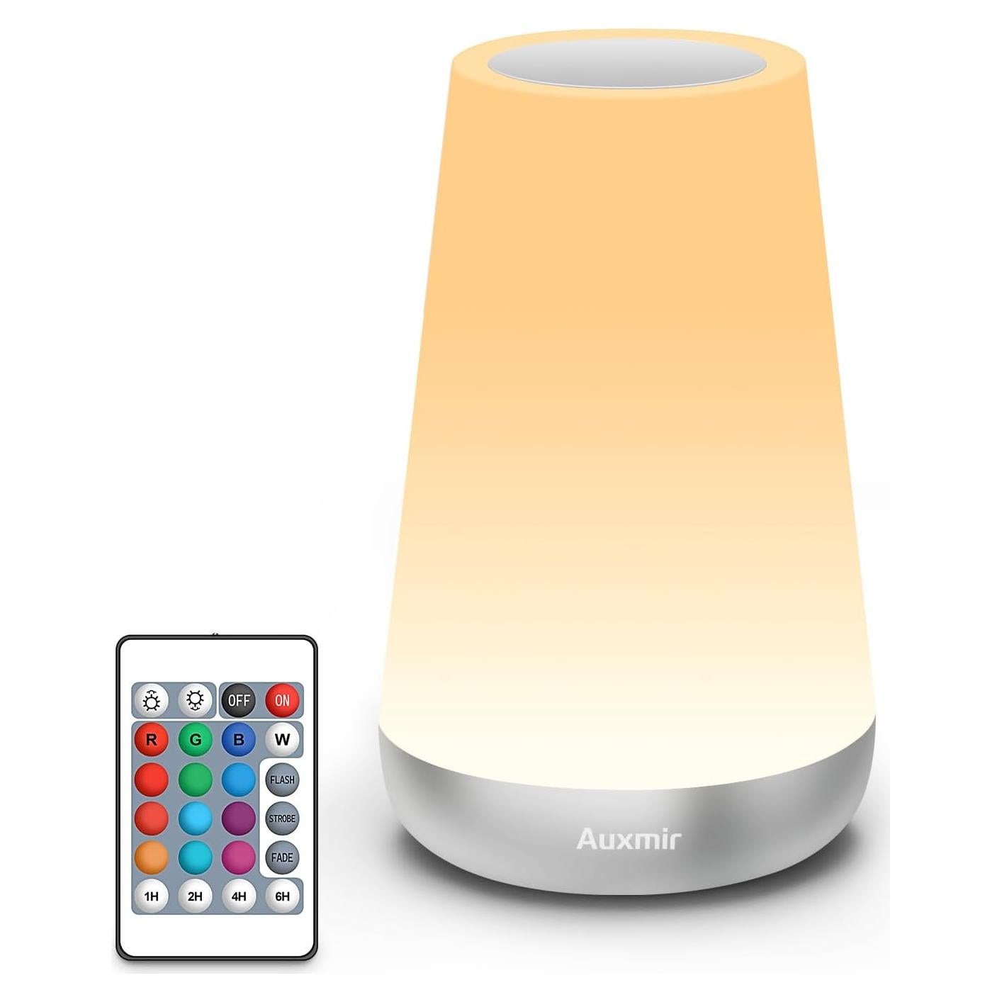 Luz Nocturna LED Auxmir 2500mAh 13 Colores RGB Plata