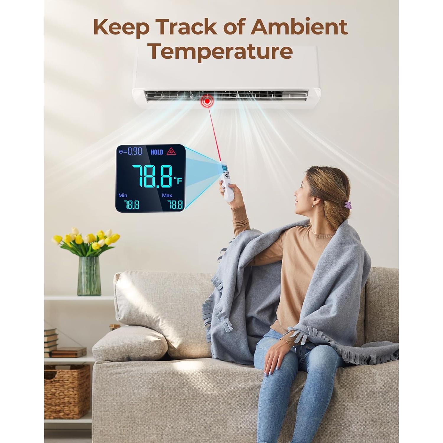 Termómetro Infrarrojo Digital ERICKHILL 2-en-1 para Cocina