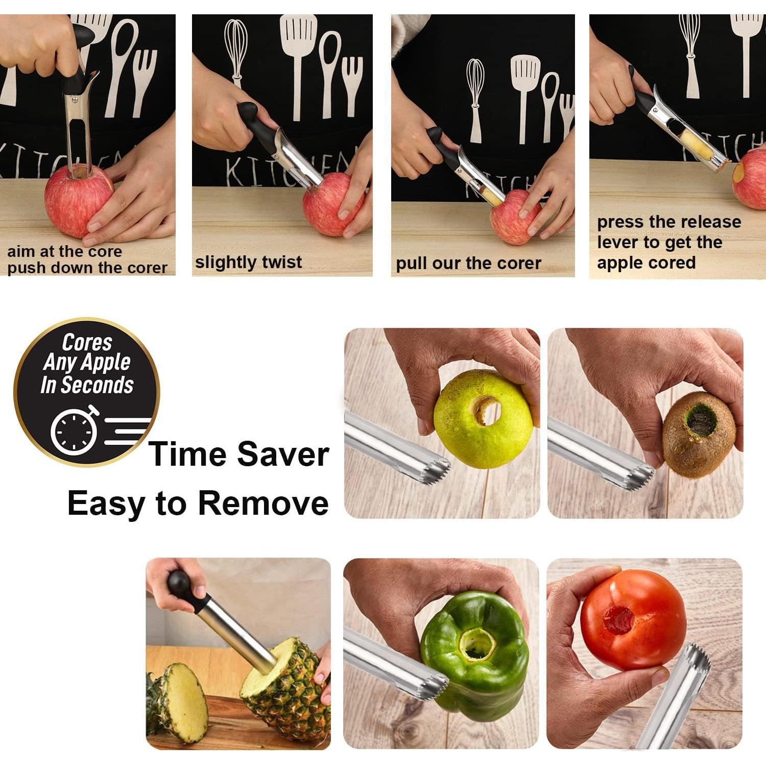 Quita Corazones de Manzana Obsoorth - Acero Inoxidable, 18 cm