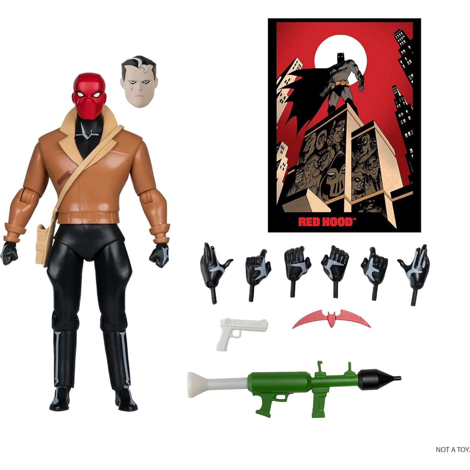 Figura Red Hood McFarlane Toys 15,24 cm con cómic