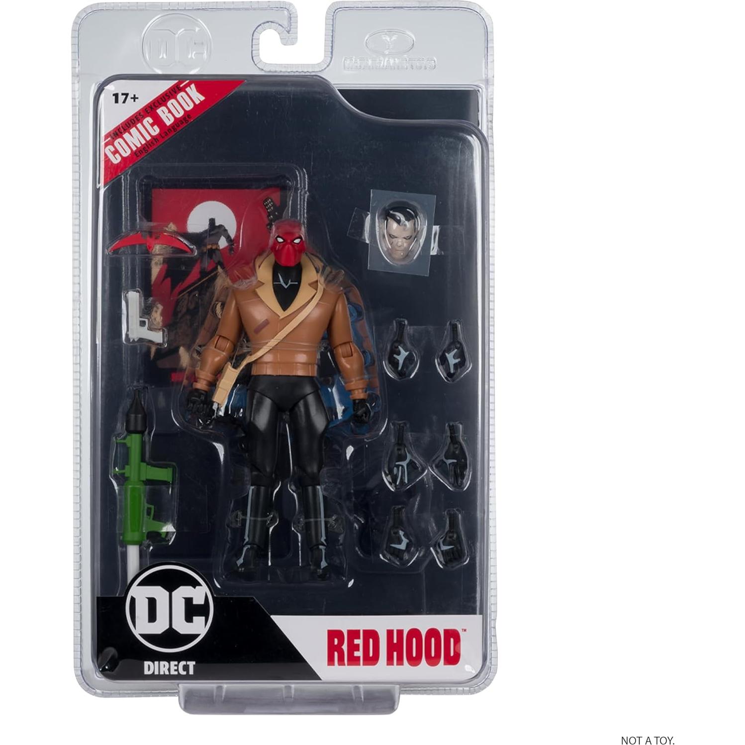Figura Red Hood McFarlane Toys 15,24 cm con cómic