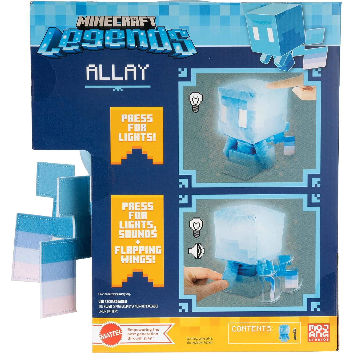 Peluche Allay Mattel Minecraft con Luces y Alas Posables