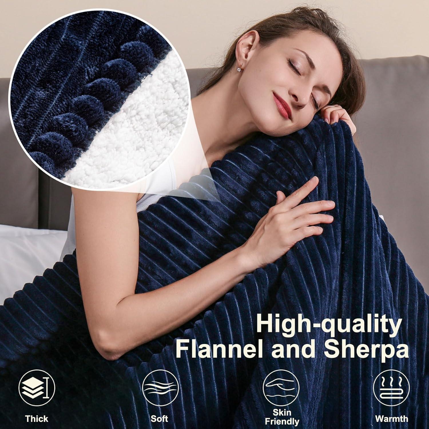 Manta Eléctrica Tefici 183x213 cm Azul Suave 6 Niveles Calor