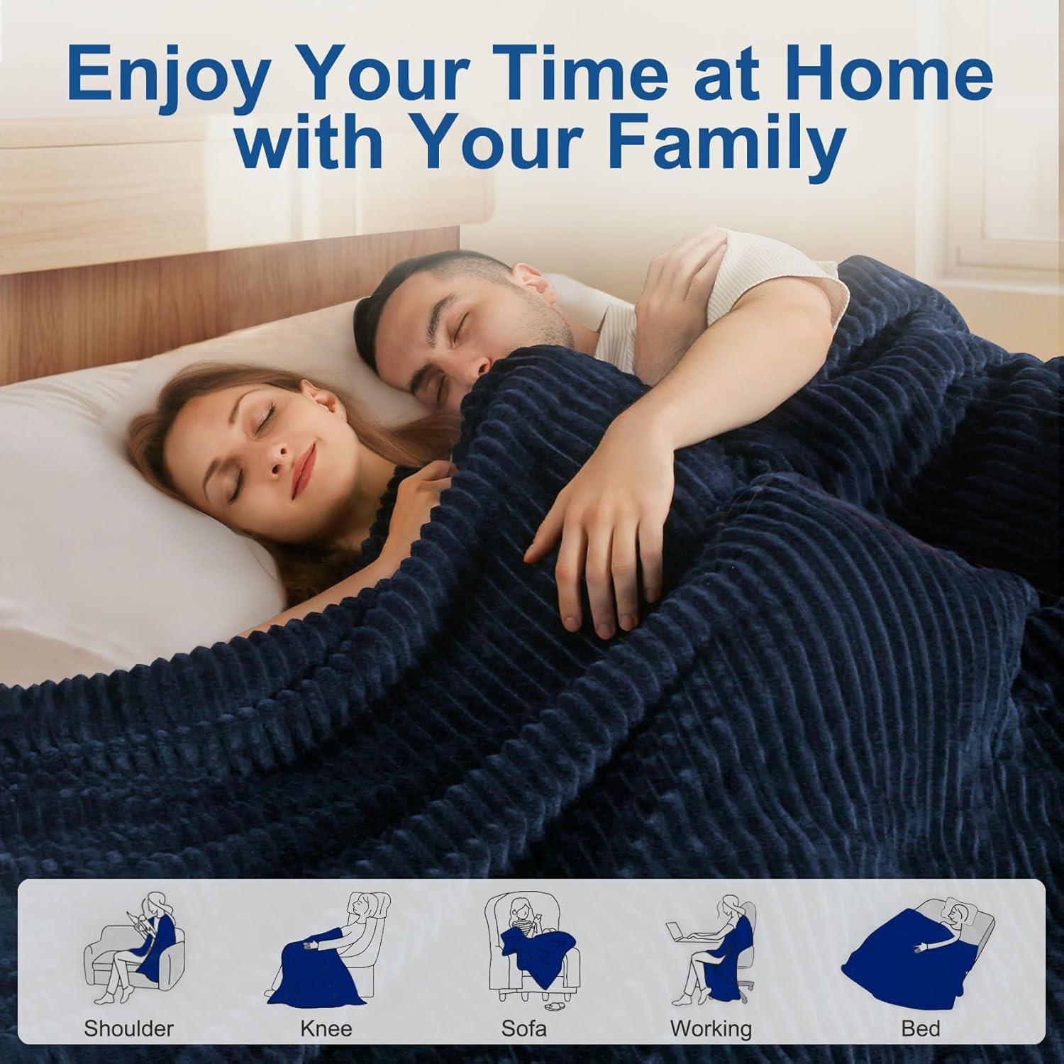 Manta Eléctrica Tefici 183x213 cm Azul Suave 6 Niveles Calor