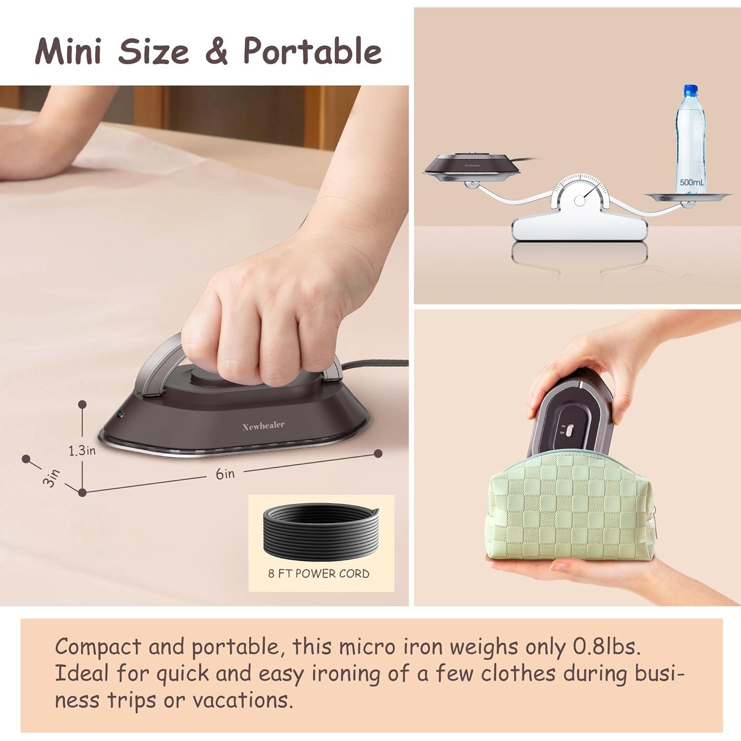 Plancha de Viaje Newbealer NB301 300W Cerámica 150°C Marrón