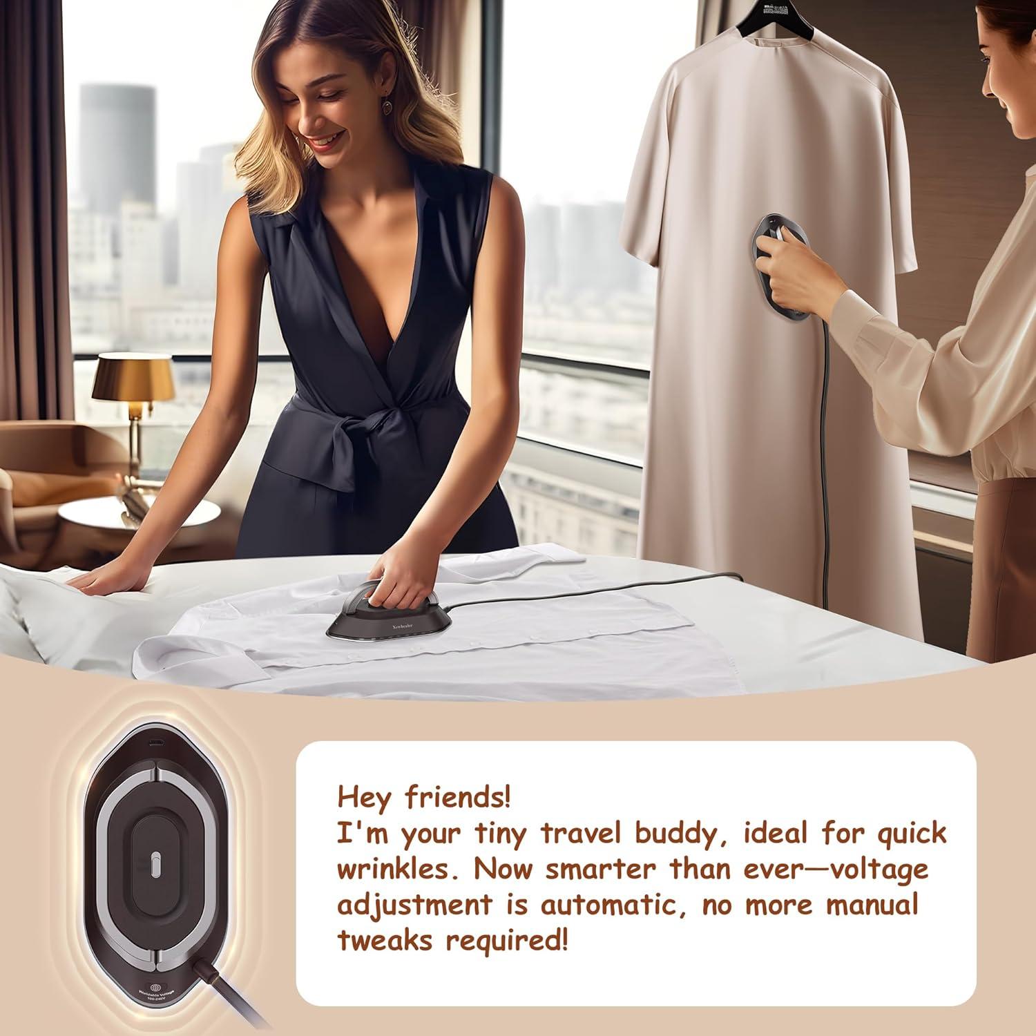 Plancha de Viaje Newbealer NB301 300W Cerámica 150°C Marrón