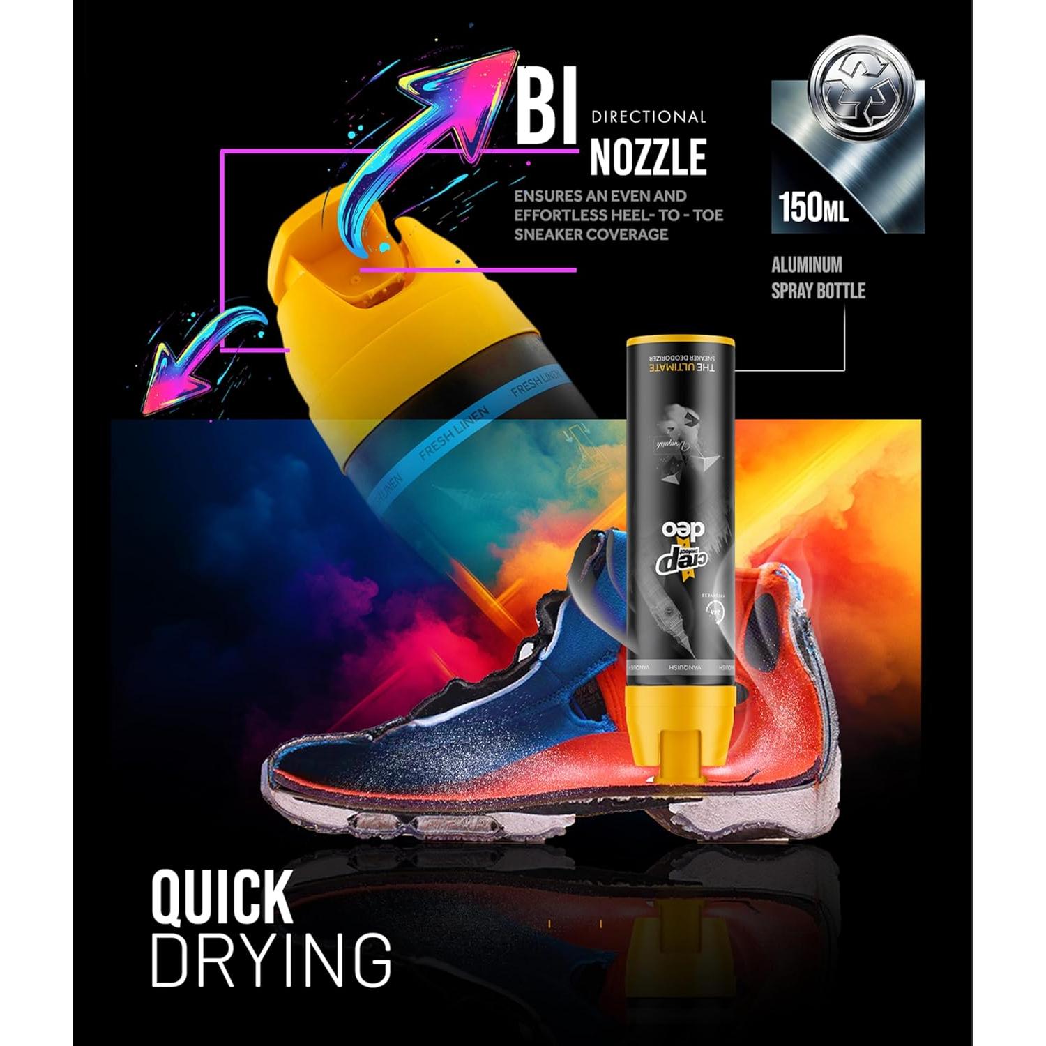 Spray Desodorante para Zapatos Crep Protect Lino Fresco 132g