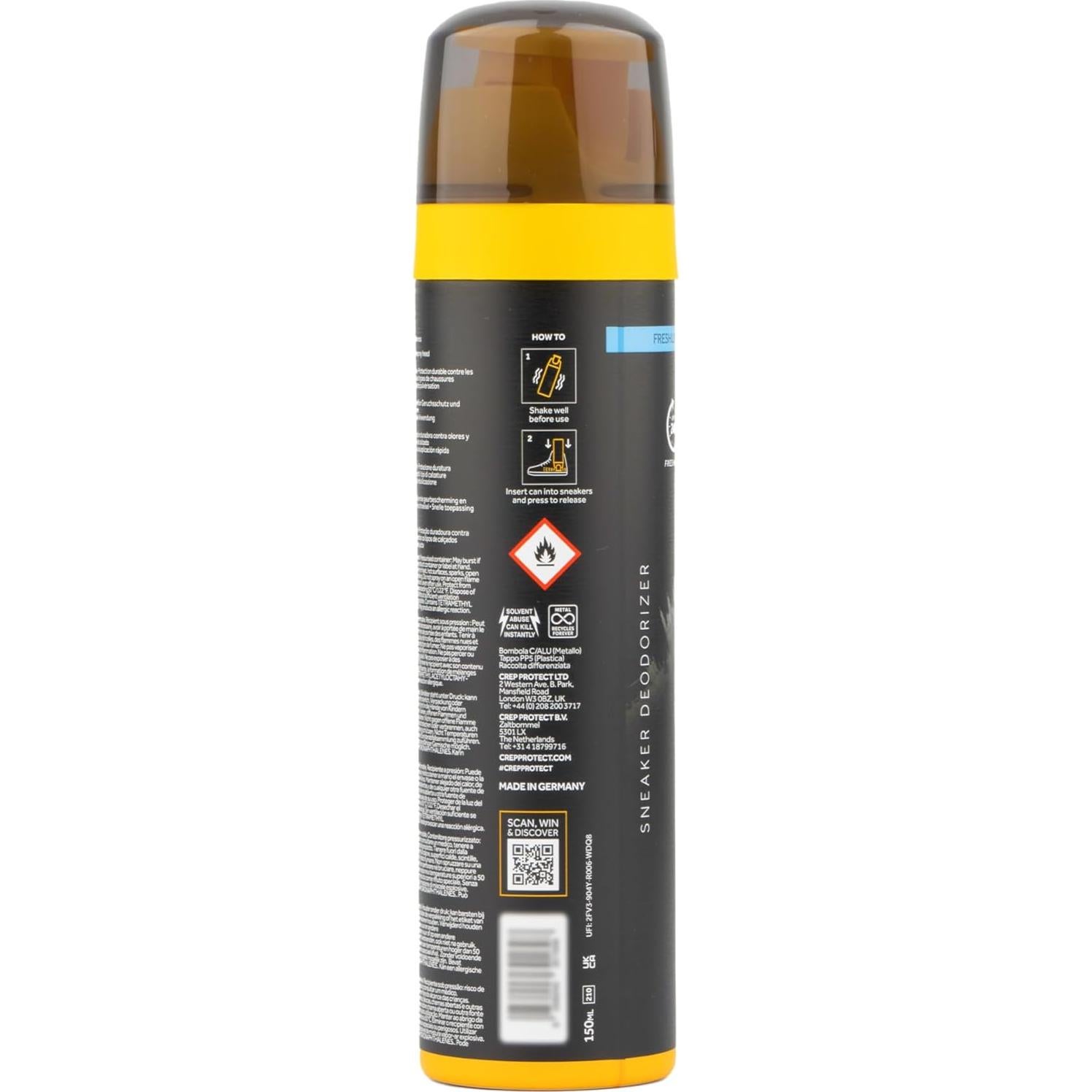 Spray Desodorante para Zapatos Crep Protect Lino Fresco 132g