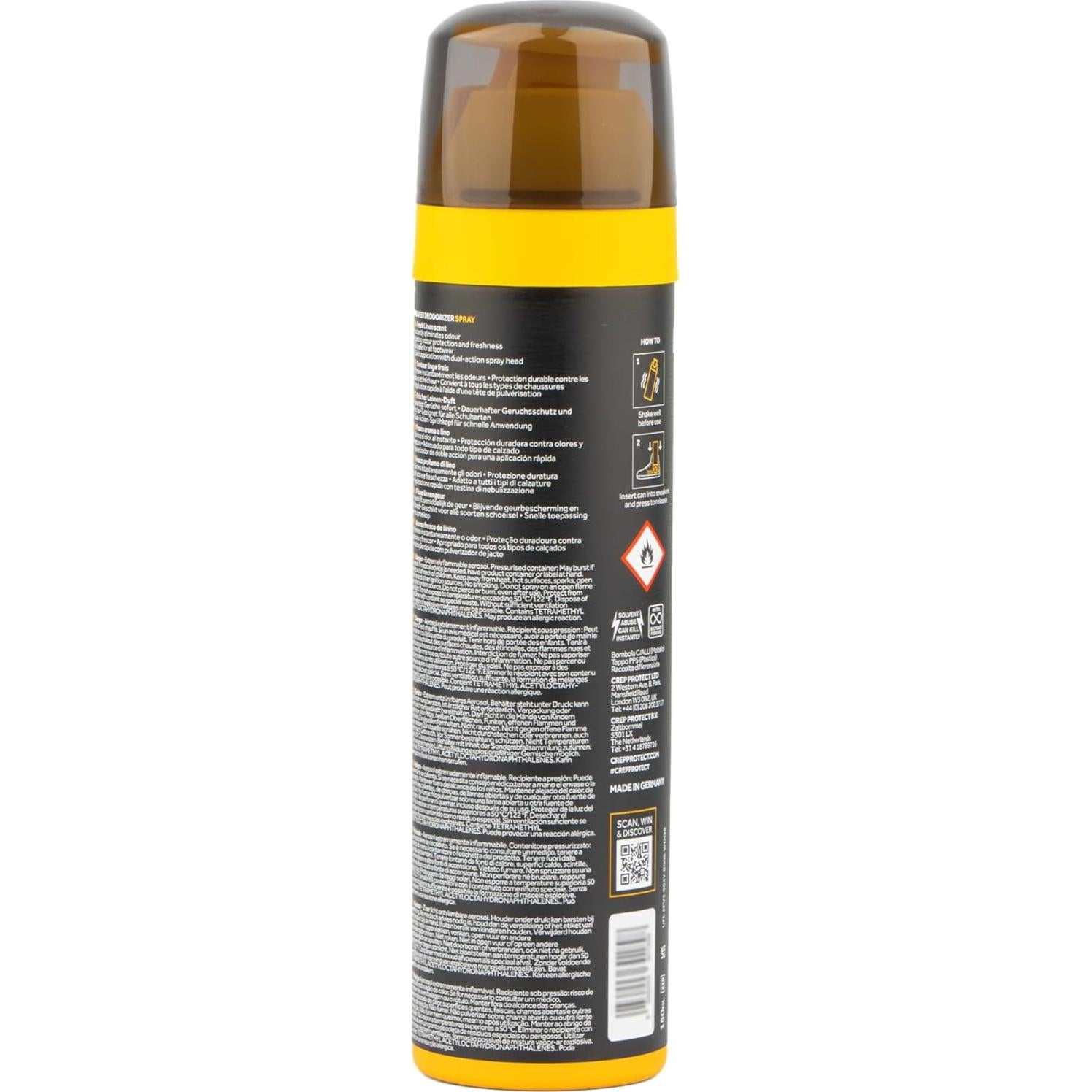 Spray Desodorante para Zapatos Crep Protect Lino Fresco 132g