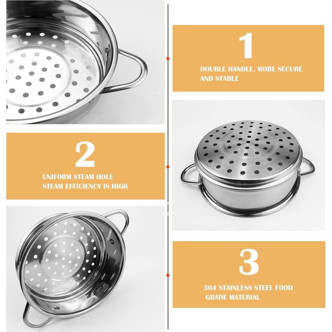 Cesta de Vapor Acero Inoxidable LNQ LUNIQI 17.5cm