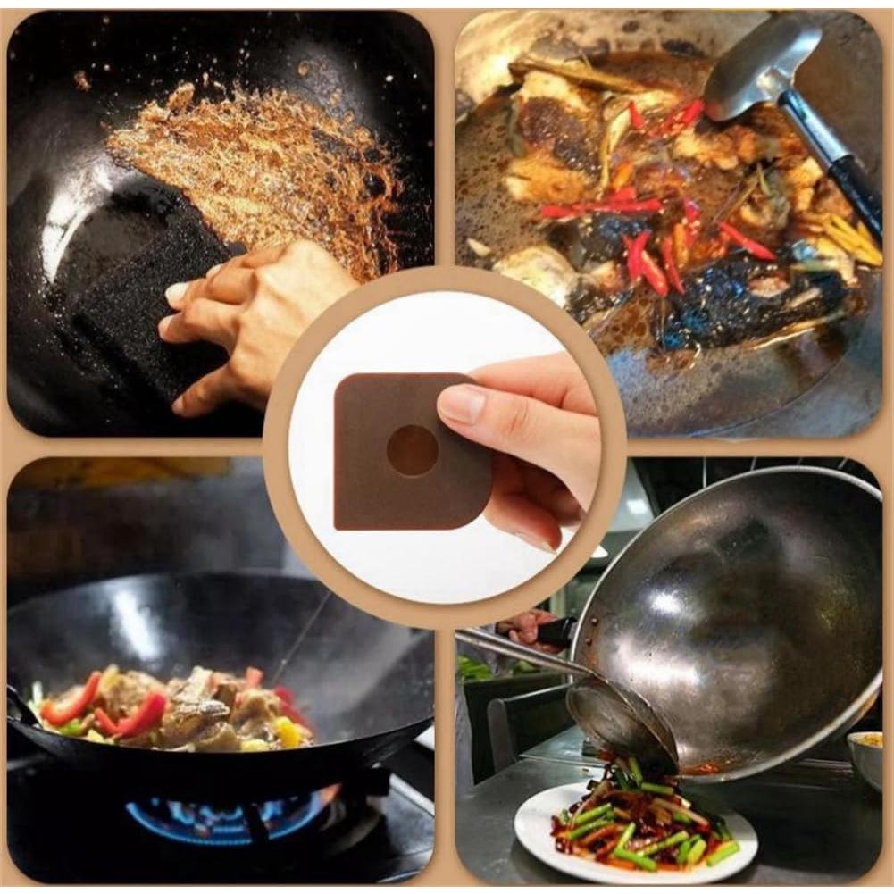 Pan Scrapers Dish Scraper Tool Set, 5Pack Cast iron Cleaner Scraper Food Scraper Polycarbonate Plastic Pan Pot Scraper, Iron Skillet Scraper Scrubber for Cleaning Grease, Kitchen Scrapper