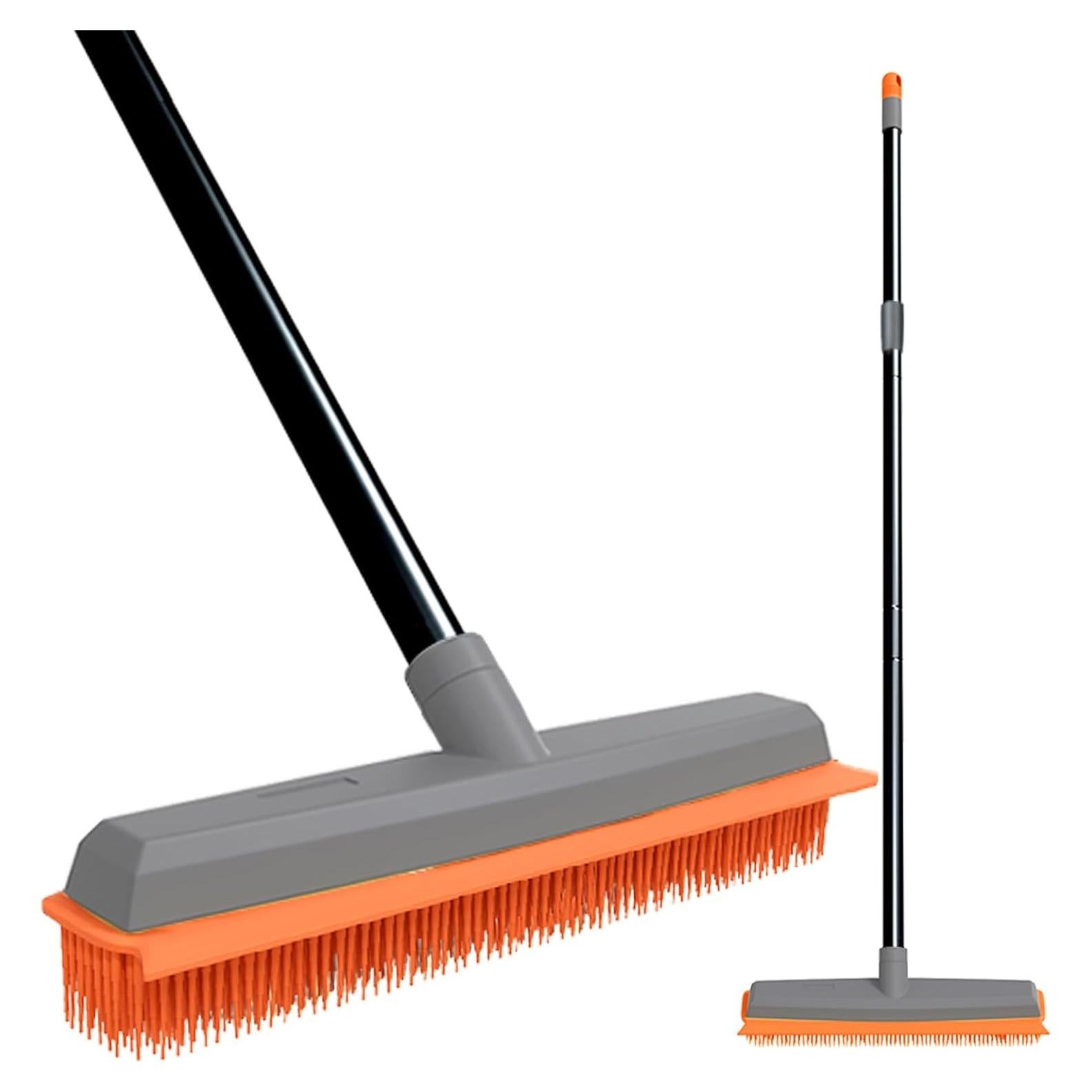 Escoba de Goma TreeLen Naranja 33 cm para Alfombra y Piso