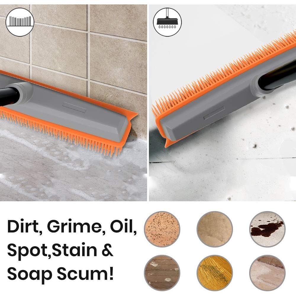 Escoba de Goma TreeLen Naranja 33 cm para Alfombra y Piso