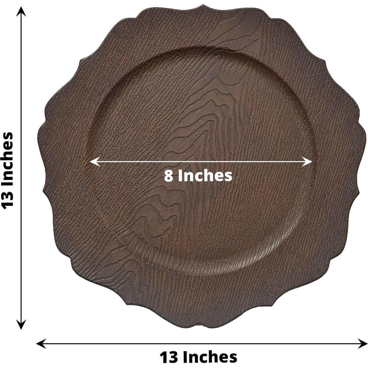 Platos Cargadores de Acrílico Texturizado Efavormart 33 cm 6 Pzas