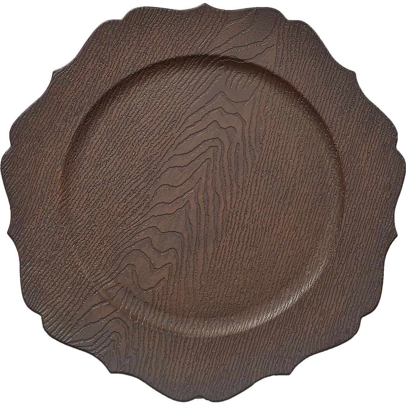 Platos Cargadores de Acrílico Texturizado Efavormart 33 cm 6 Pzas