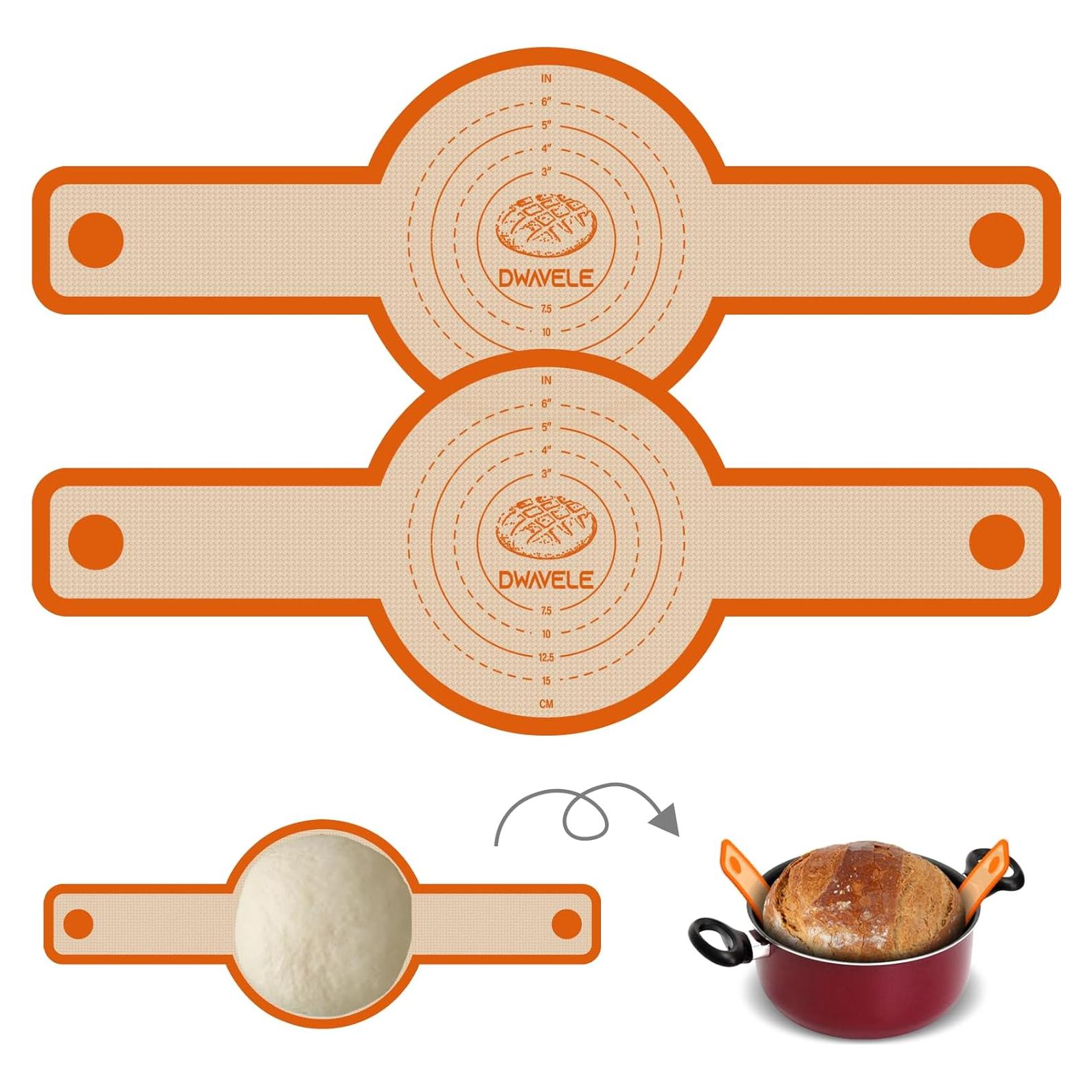 Sling de Pan de Silicona Dwavele 2 Piezas Antiadherente Naranja