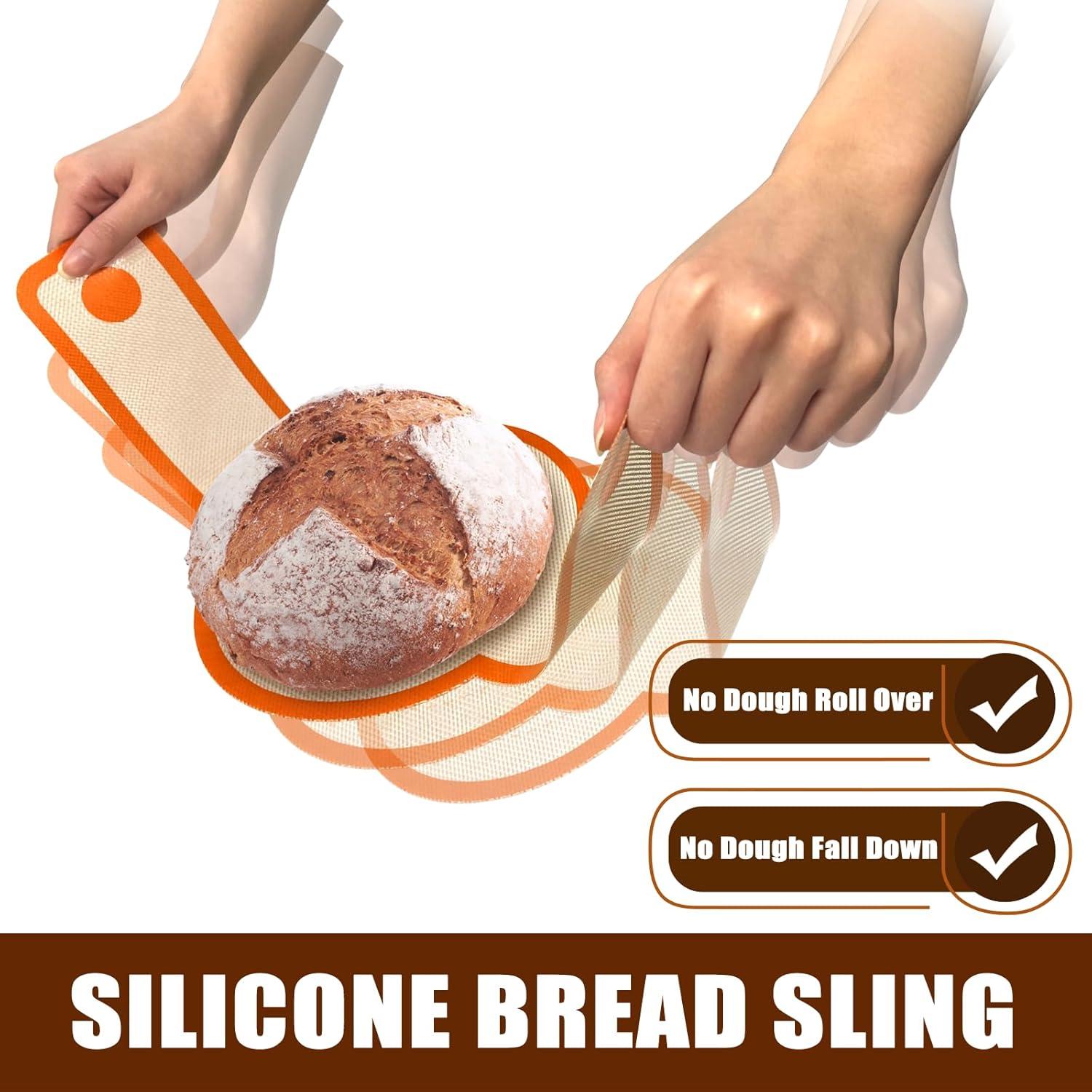 Sling de Pan de Silicona Dwavele 2 Piezas Antiadherente Naranja