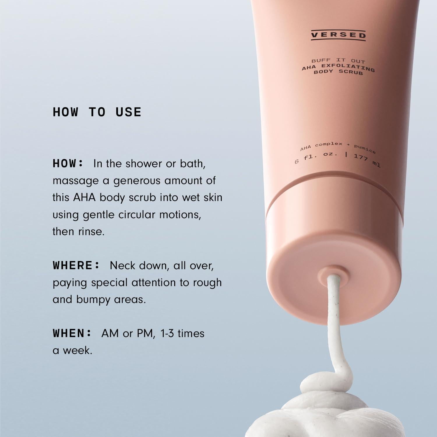 Exfoliante Corporal Versed Buff It Out 170 ml - AHA y Pómez