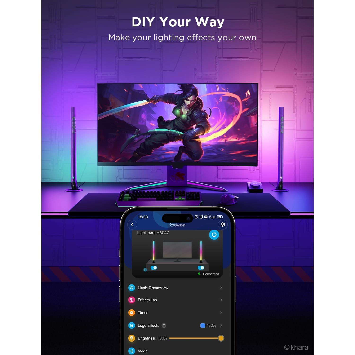 Govee Barra de Luz RGBIC H6047 Evangelion para Juegos