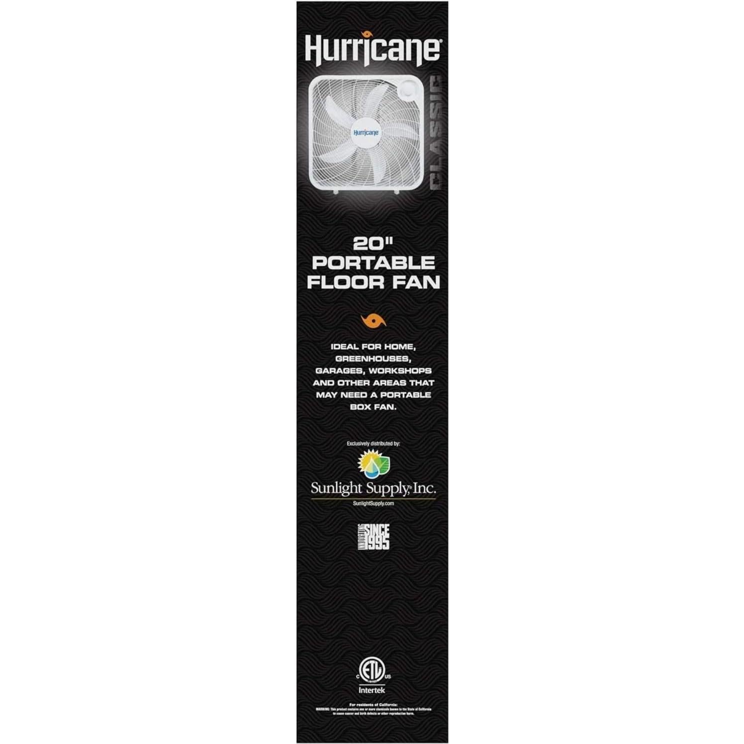 Ventilador de Piso Hurricane HGC736502-01 50.8 cm 3 Velocidades Silenciosas