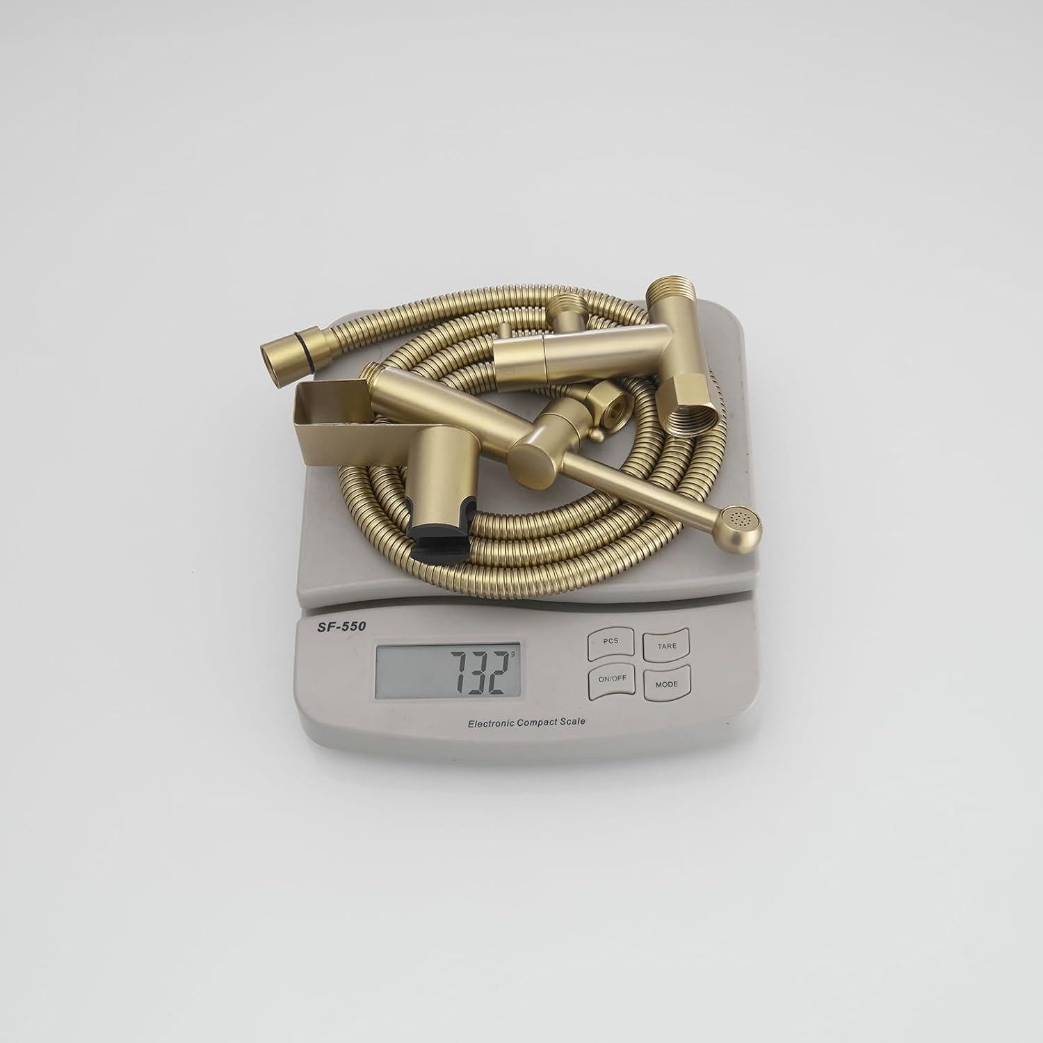 Rociador de Bidet de Mano BWE Oro Cepillado con Manguera