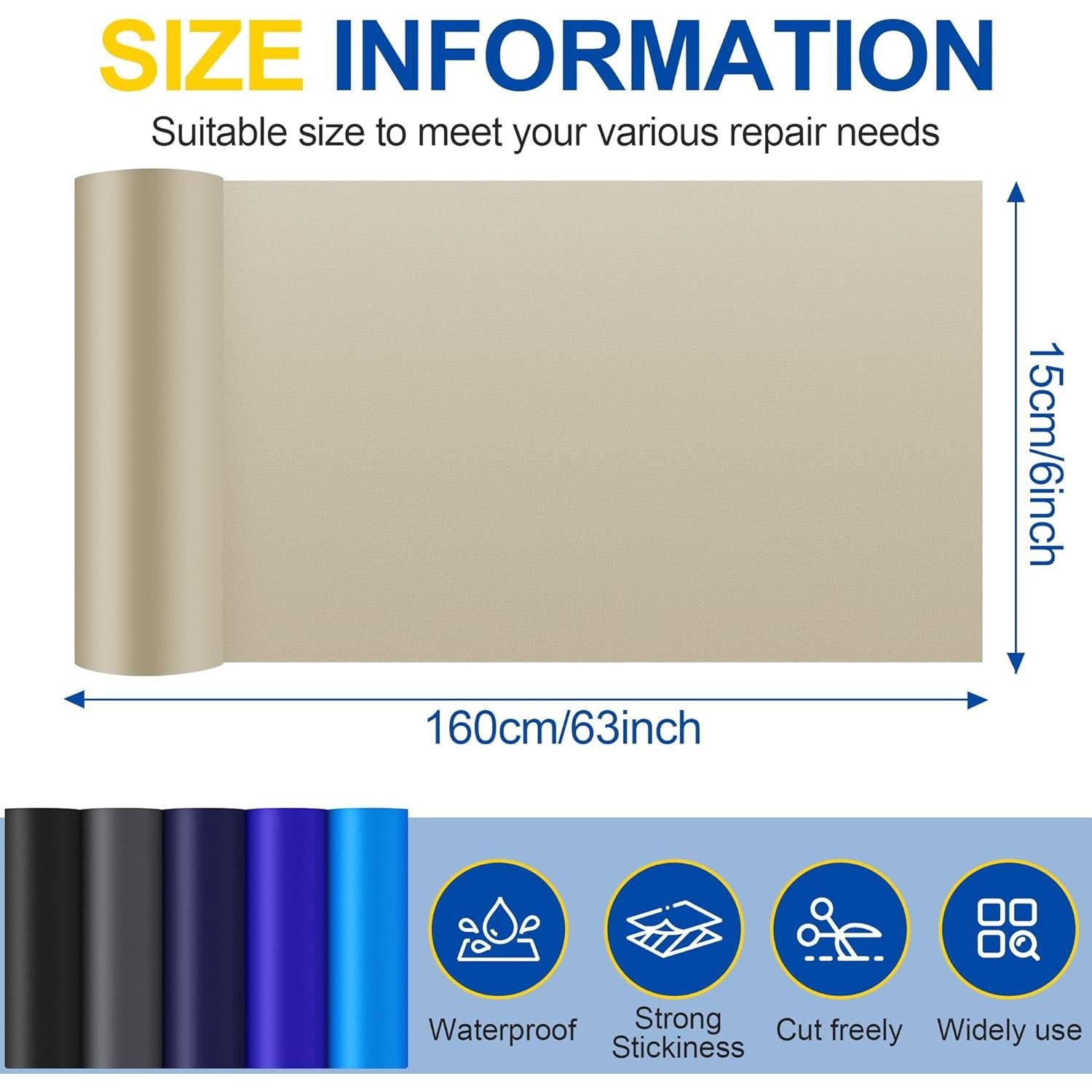 Parche de Reparación Autoadhesivo Sgooyir 15.24x160 cm Nylon