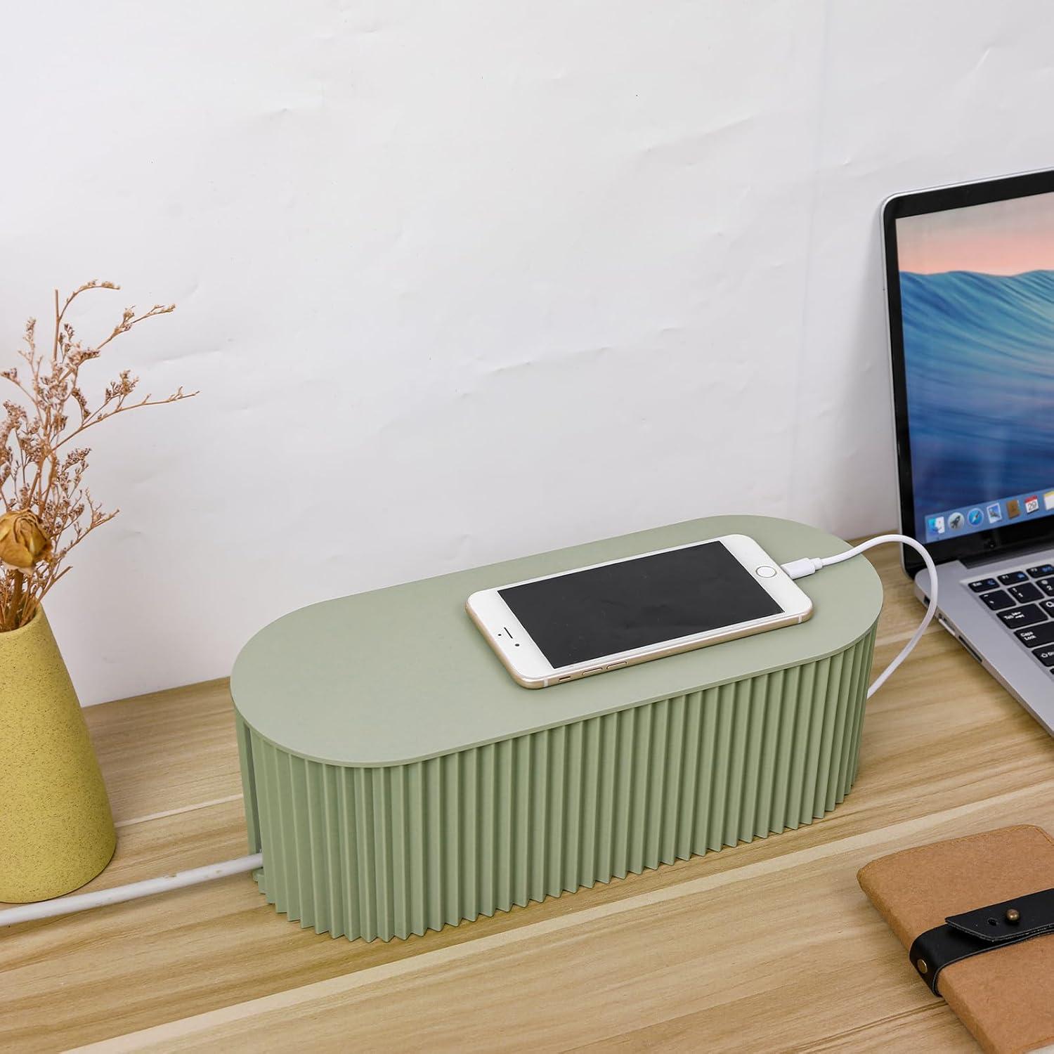 Caja Organizadora de Cables FABROK Verde 2 Piezas Pequeña y Grande