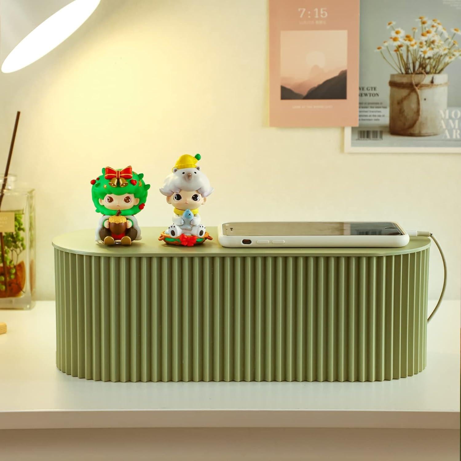 Caja Organizadora de Cables FABROK Verde 2 Piezas Pequeña y Grande