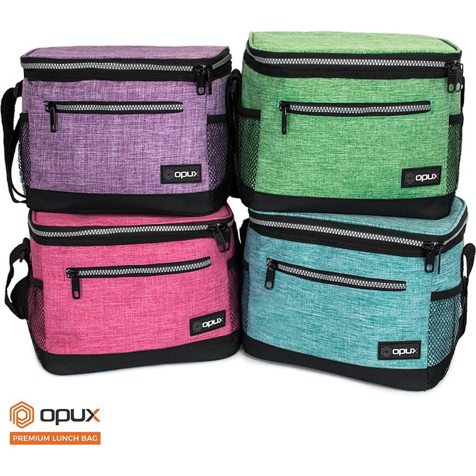 Caja de Almuerzo Aislada OPUX Negra 8L para Trabajo y Escuela