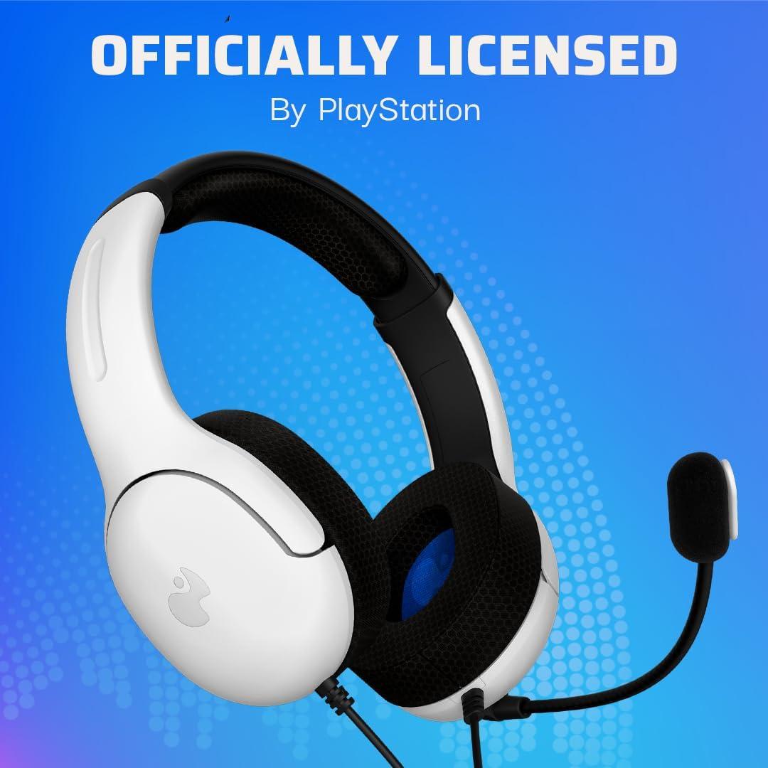 Auriculares de Juego PDP Airlite con Cable, Licencia Oficial PS5/PS4/PC, Blanco