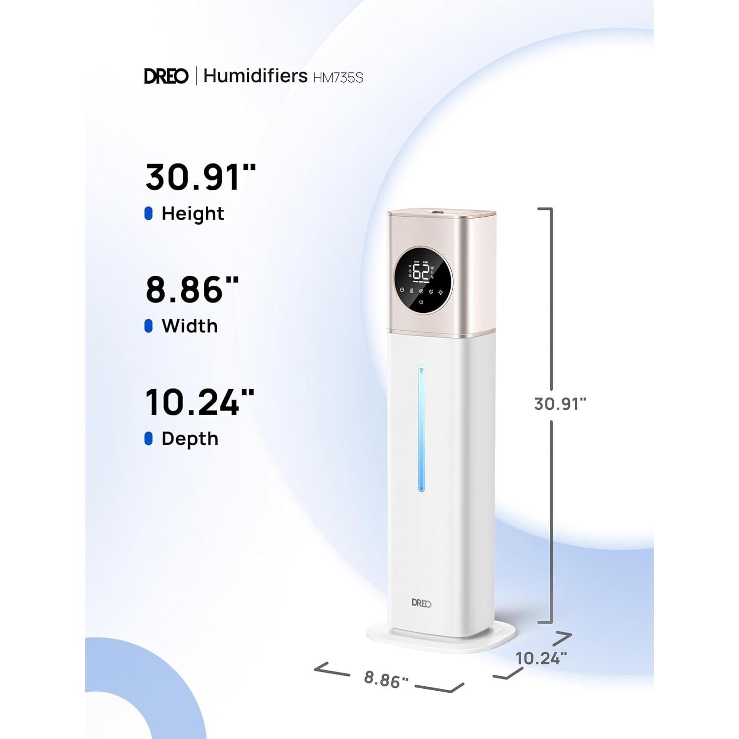 Humidificador Dreo 11L Ultrasonido para Habitaciones 65m²