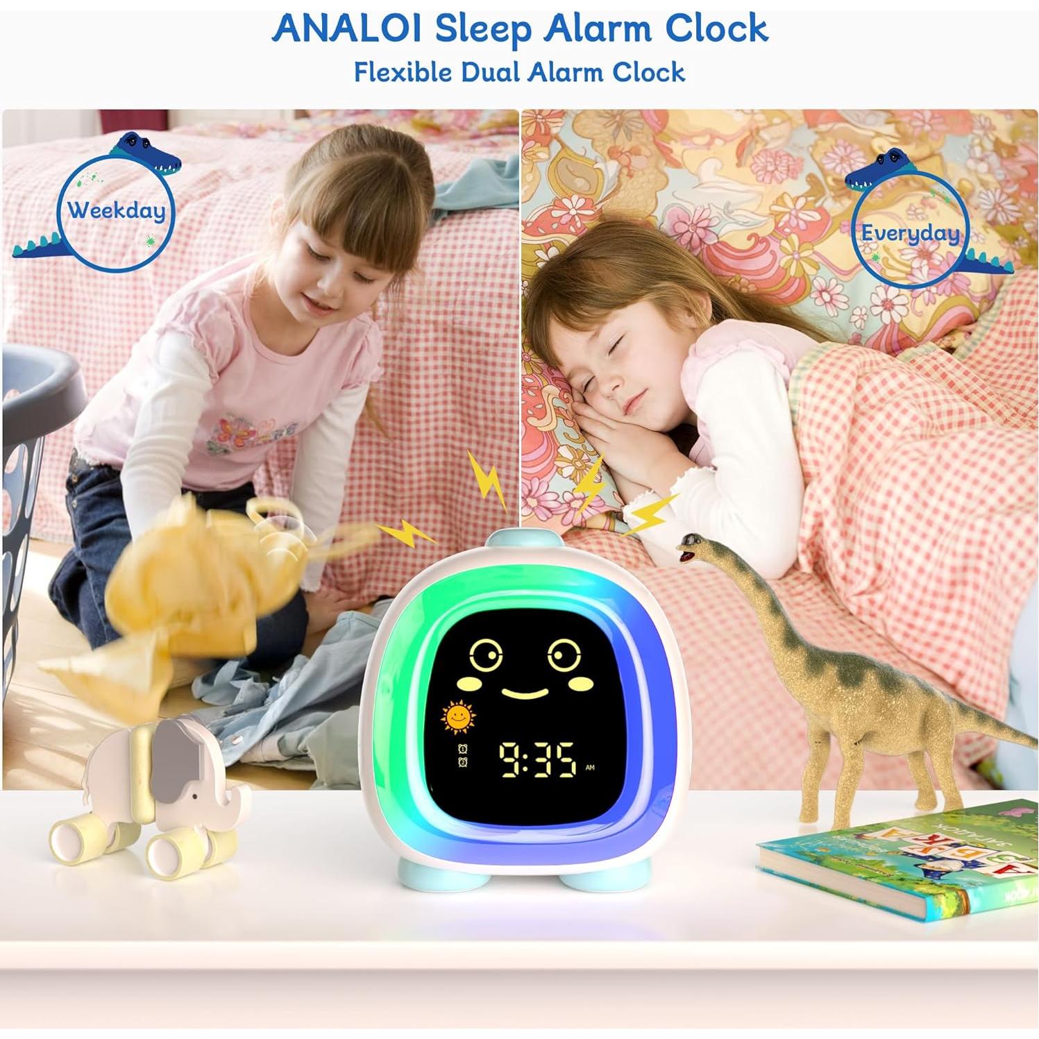 Reloj Despertador Digital ANALOI para Niños Luz Nocturna