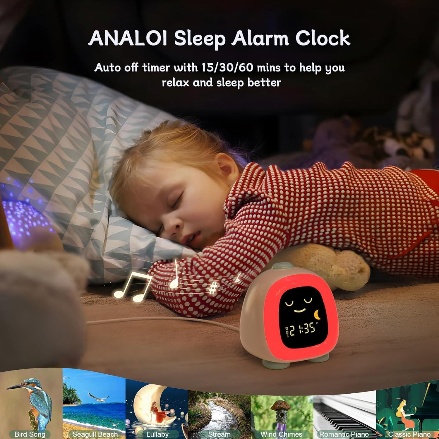 Reloj Despertador Digital ANALOI para Niños Luz Nocturna