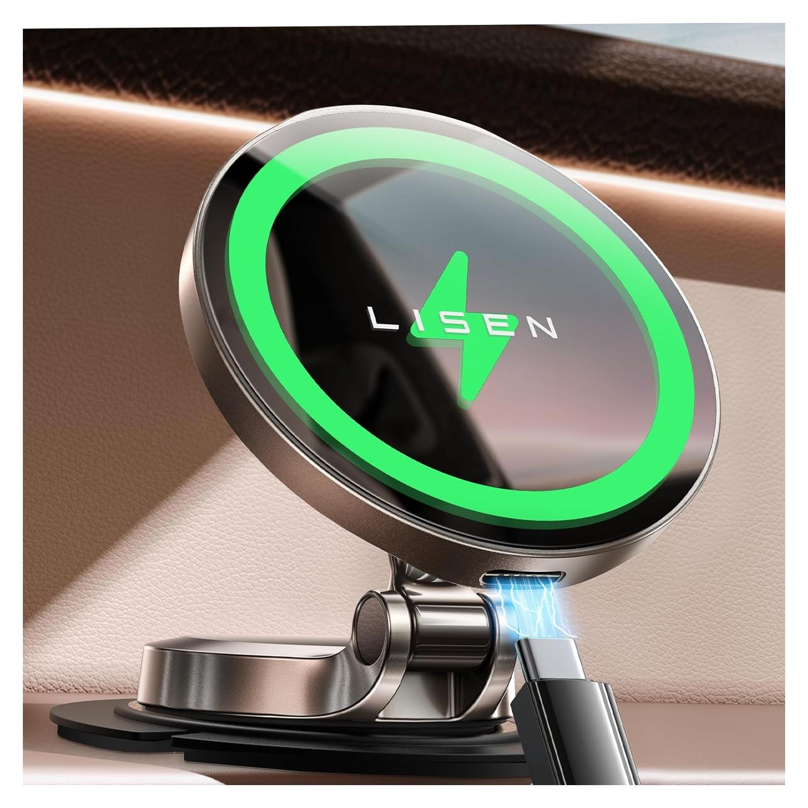 Soporte Cargador Inalámbrico Magsafe LISEN 15W para iPhone