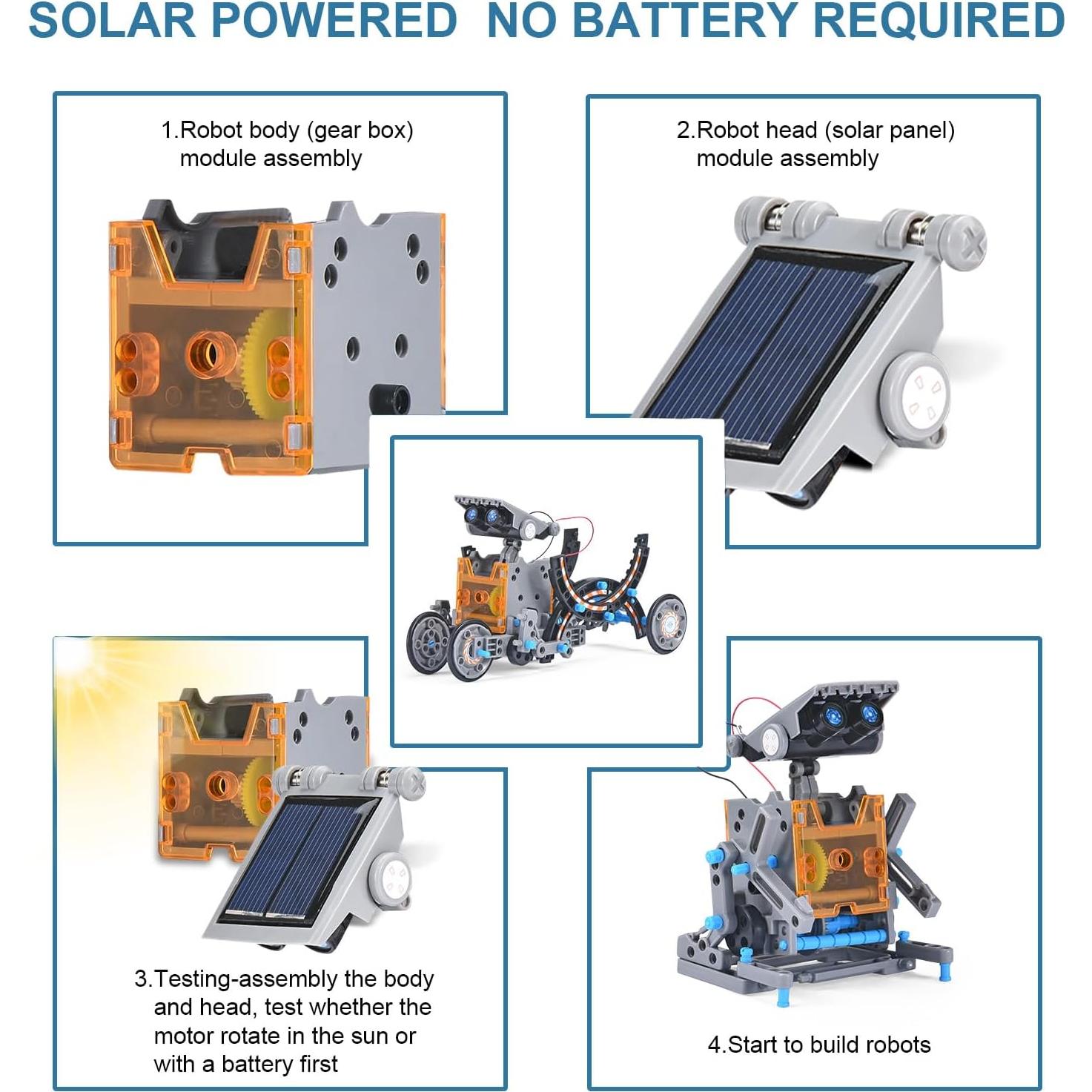 Kit Robot Solar 12 en 1 XINNENGYUAN para Niños 8-14 Años