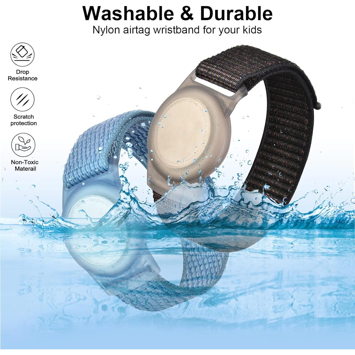 Paquete de 2 Pulseras Ajustables para AirTag FNCOLL - Nylon