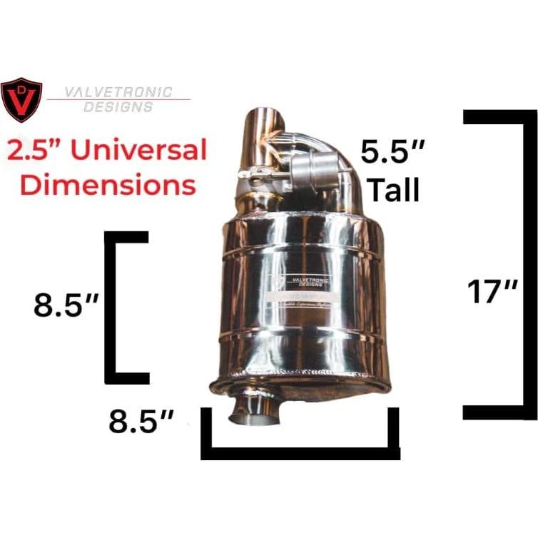 Muffler de Escape Universal Valvetronic Designs 63 mm Control Remoto