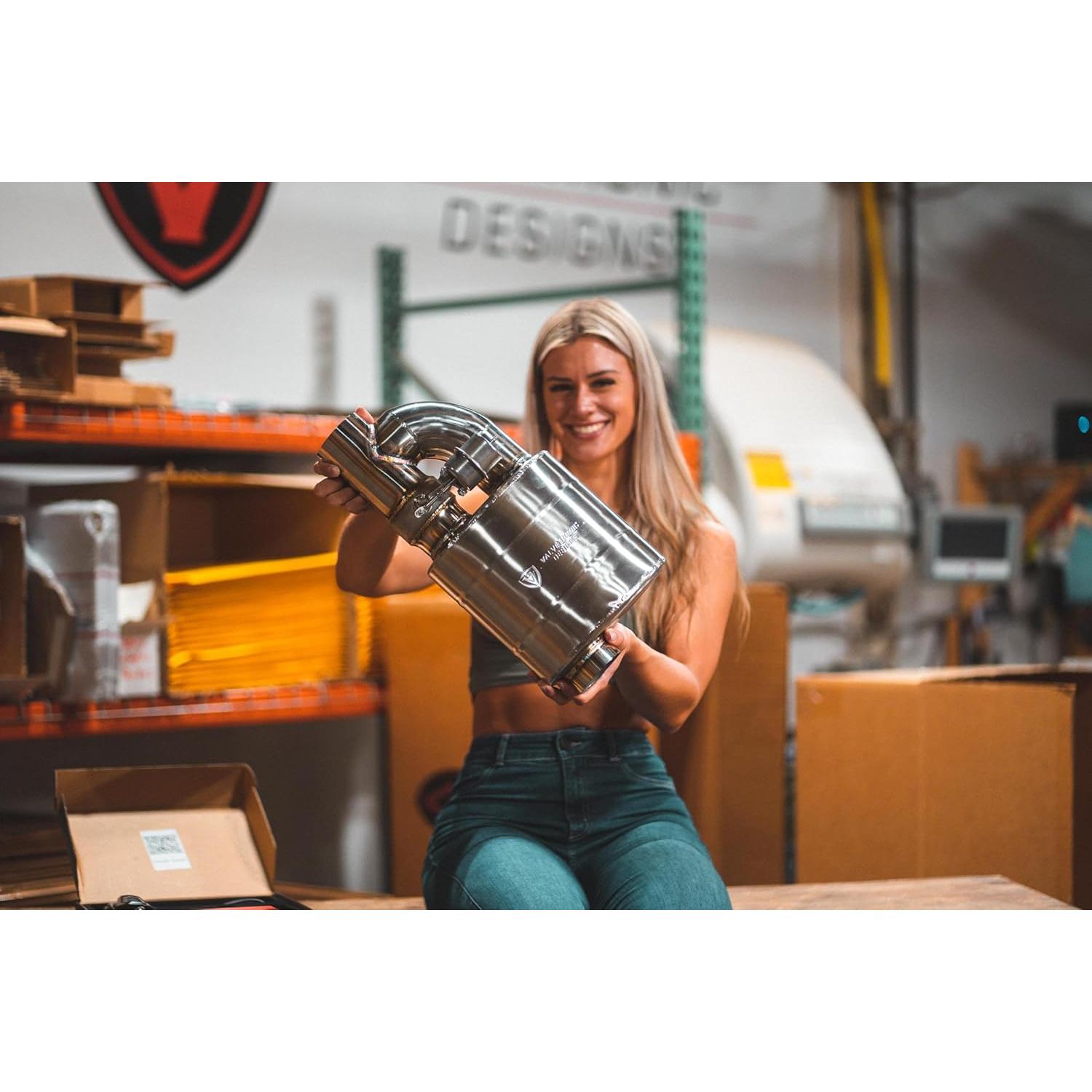 Muffler de Escape Universal Valvetronic Designs 63 mm Control Remoto